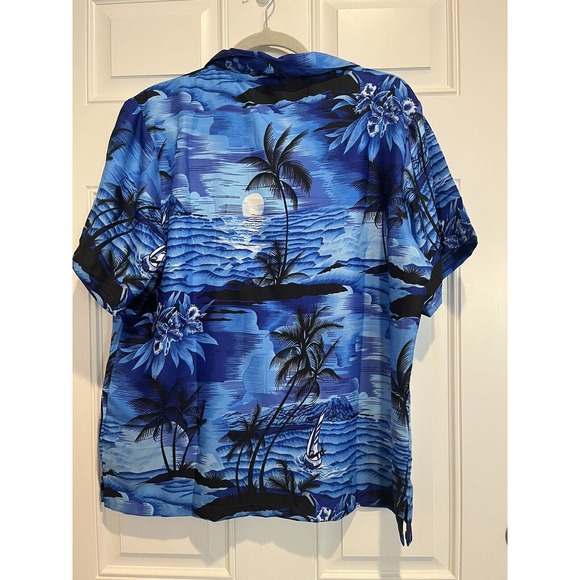 King Kameha Shirt Men's XL Lightweight Floral Hawaiian Tropical Pocket - Picture 5 of 10